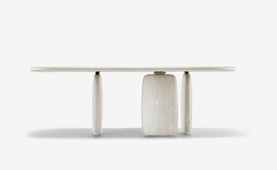 Arbie Dining TableWashed White Wood