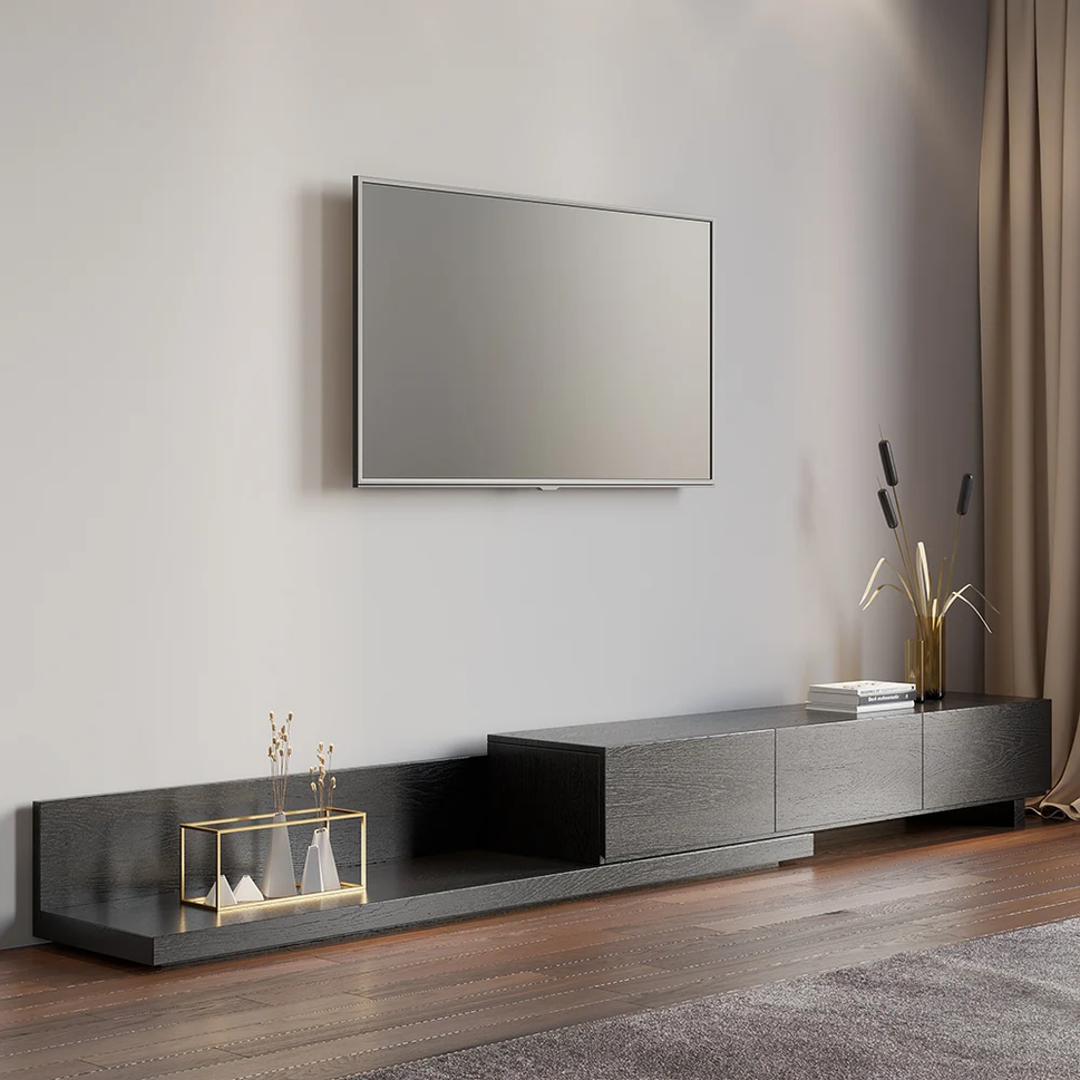 Cora Extendable TV StandBlack / With Cable Hole