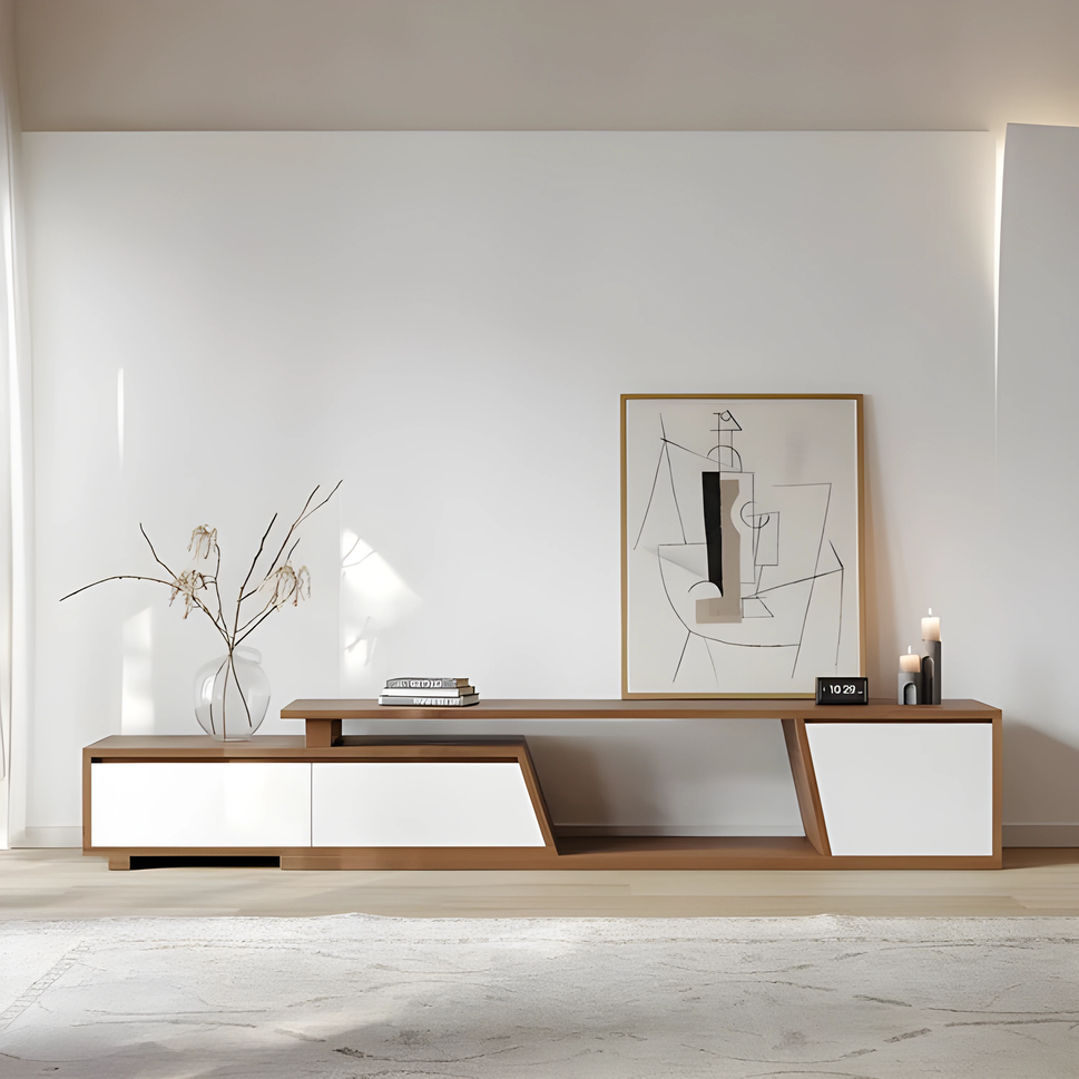 Eden TV StandWhite & Walnut / Without Cable Hole