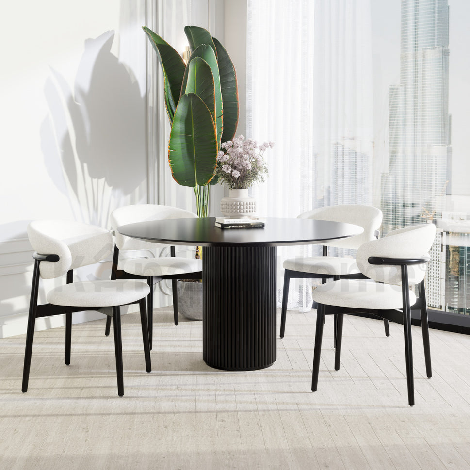 Edith Dining TableDia 80 x H 75 cm / Black