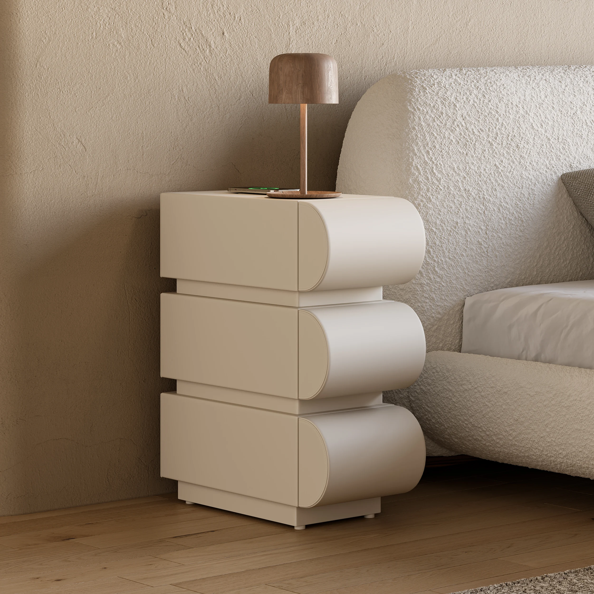 Loria Mini 3-Drawers Nightstand