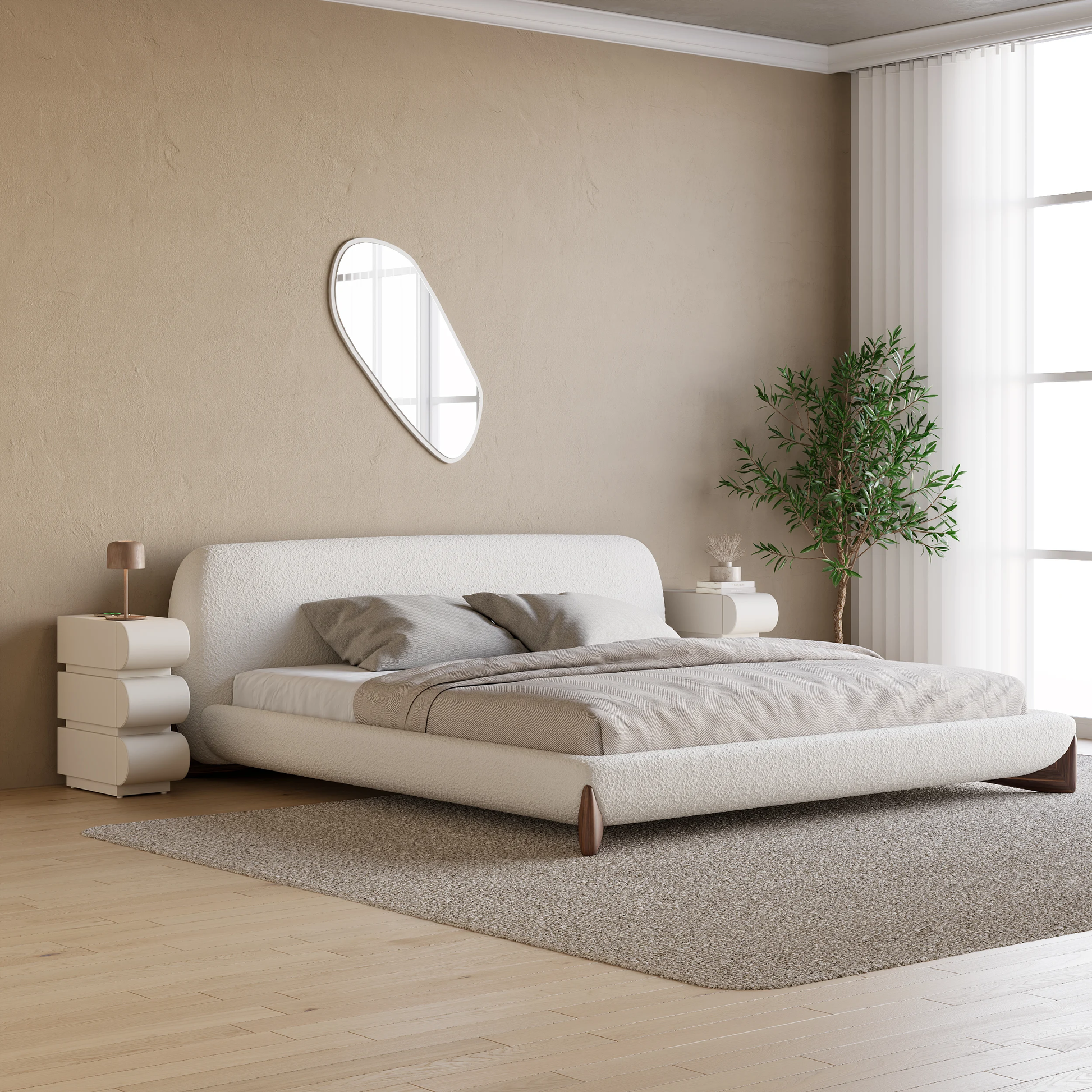 Loria Mini 3-Drawers Nightstand