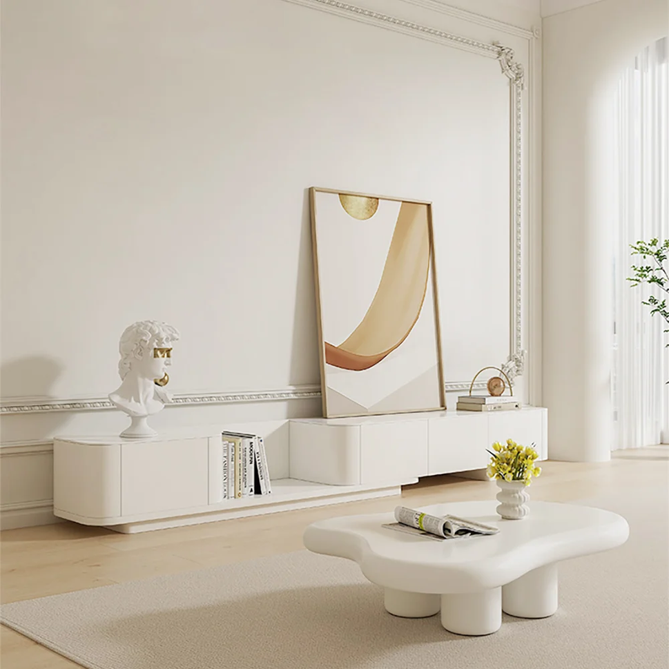 Nomi Extendable TV UnitCreamy Off-White / Without Cable Hole