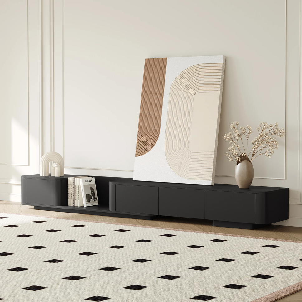 Nomi Extendable TV UnitBlack / Without Cable Hole