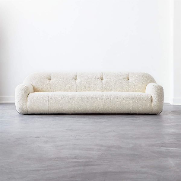 Riverstone Cream Boucle Sofa - Kanaba Home #