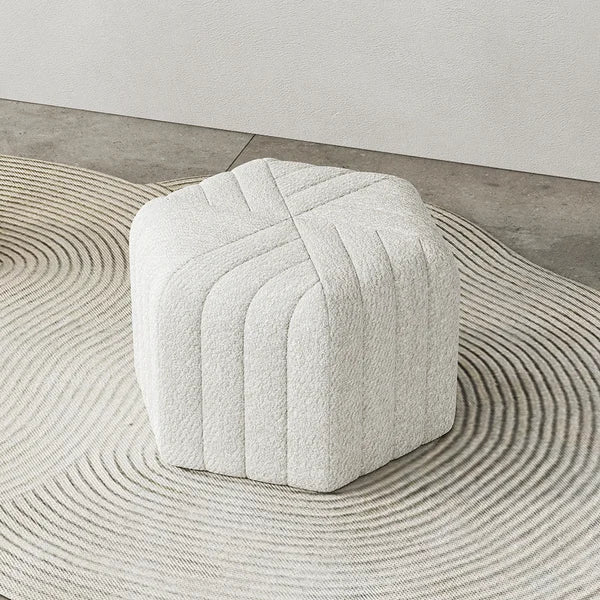 Mist Pouf OttomanWhite