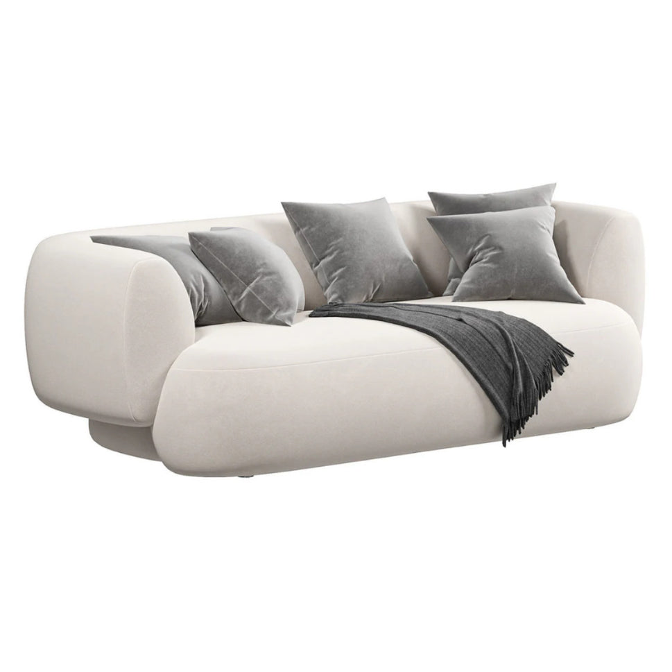 Madison Sofa3 Seaters: W 240 x D 85 x H 75 cm | Seat Height: 42 cm / Light Gray / Boucle