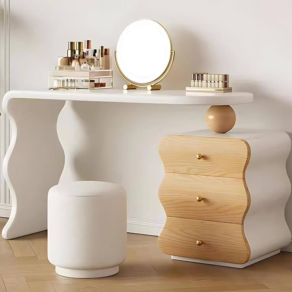 Dolly Makeup VanityVanity Only without (Mirror & Stool) / Facing Right Drawers