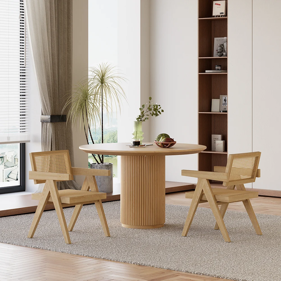 Edith Dining TableDia 100 x H 75 cm / Natural