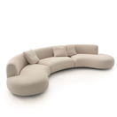 Lena Boucle Sofa3-Seats: L 360 cm x D 95 cm x H 72 cm / Beige