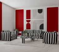 Zebra Living Room Set