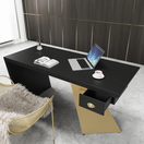 Gilda Office DeskBlack & Gold / Facing left drawer