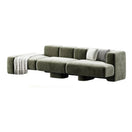 Sae 3S SofaStandard Quality | Only 40 Kg Soft Foaming / Dark Green | Velvet / Facing Right Armrest