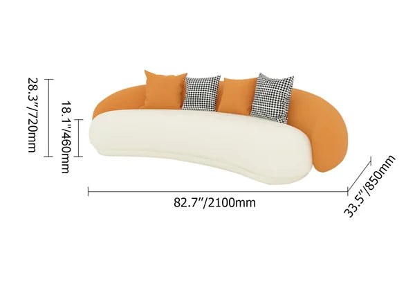 Prism Orange 3-Seater Sofa
