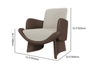 Lissa Lounge Chair / 81 W x 85 D x 82.5 HBrown & Beige