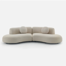 Lena Boucle Sofa2-Seats: L 280 cm x D 95 cm x H 72 cm / Beige