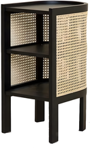 Rattan Side Table / 40 D x 30 W x 62 HBlack