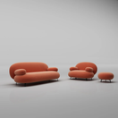 Foy Sofa Set3 Seater / Orange