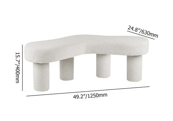 Perla Bench / 125L x 63W x 40H cm - Kanaba Home #