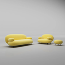 Foy Sofa Set3 Seater / Yellow