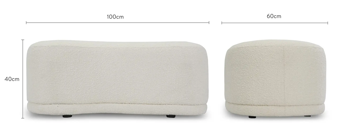 Ada Bench & Pouf - Kanaba Home #