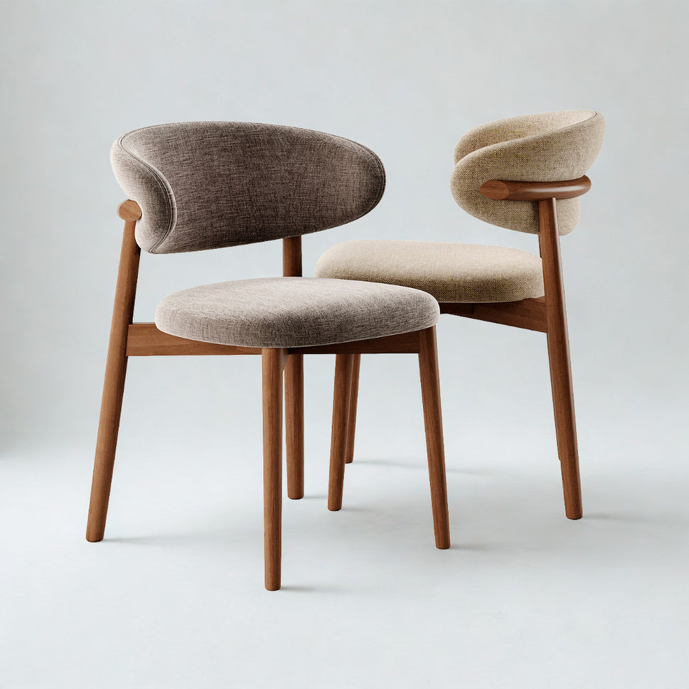 Aki Dining ChairGrey | Premium Linen (AN- AL1220-9)