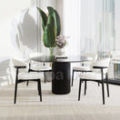 Aki Dining SetFull Set (Dining Table + 4 Dining Chairs) / Black