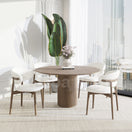 Aki Dining SetFull Set (Dining Table + 4 Dining Chairs) / Walnut