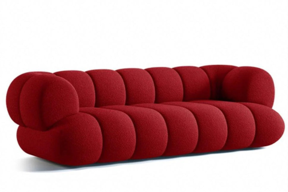 Alps Sofa Set3 Seaters: W 240 cm x D 95 cm x H 70 cm / Red / Velvet