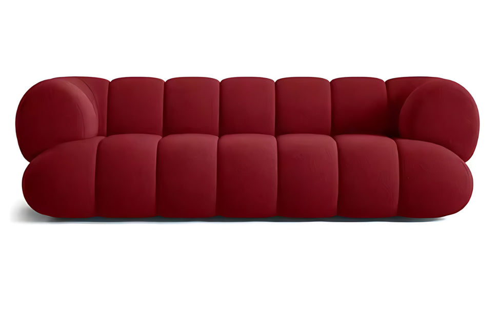 Alps Sofa Set3 Seaters: W 240 cm x D 95 cm x H 70 cm / Red / Boucle