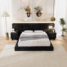 Arlo Bedroom SetQueen Bed: Mattress Size 160 x 200 cm | Overall W 280 x D 230 x H 110 cm / Full Black