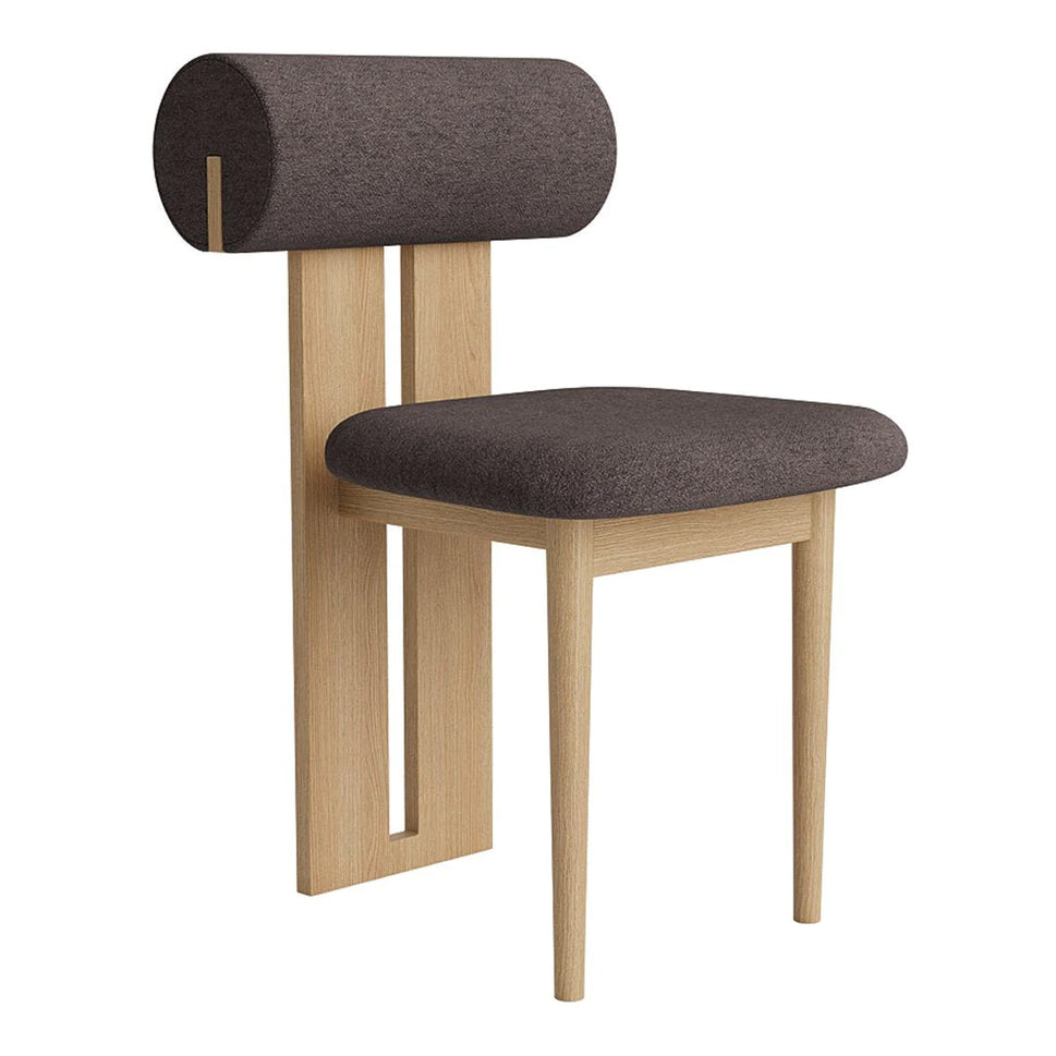 Aruna ChairNatural wood & Dark gray