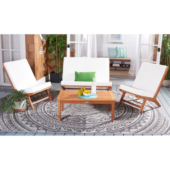 Oreo Solid Wood 4 Outdoor Seating