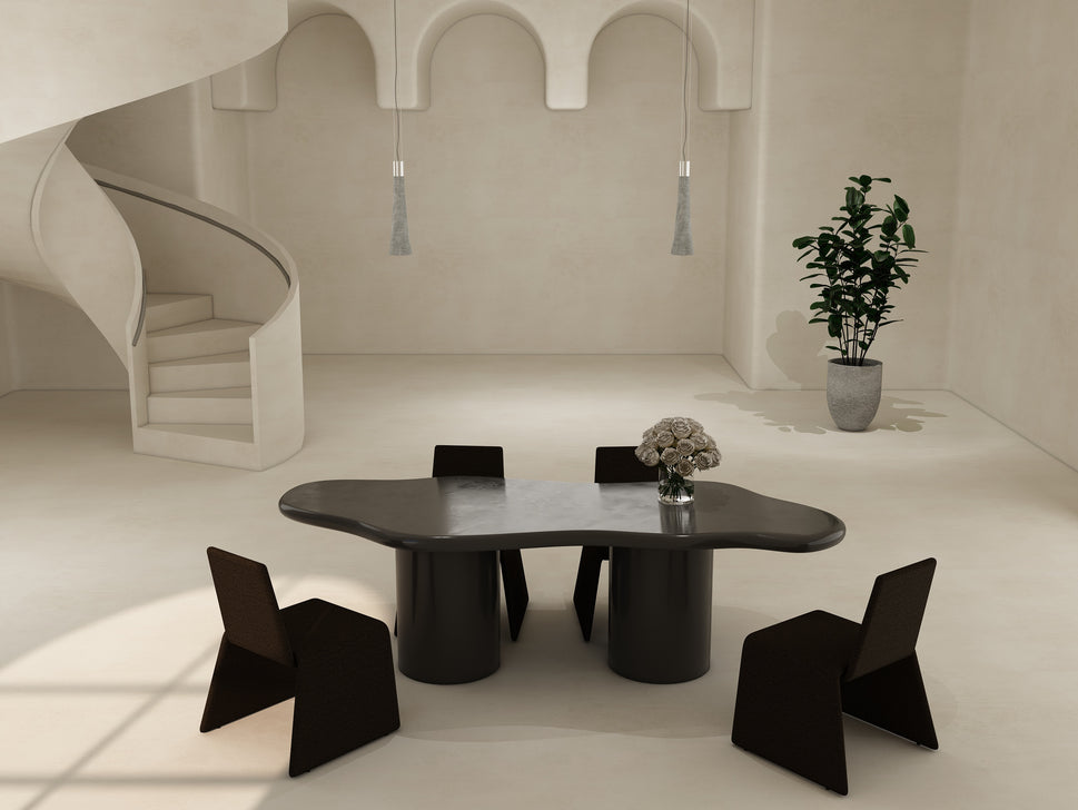 Ola Dining TableBlack / Stucco