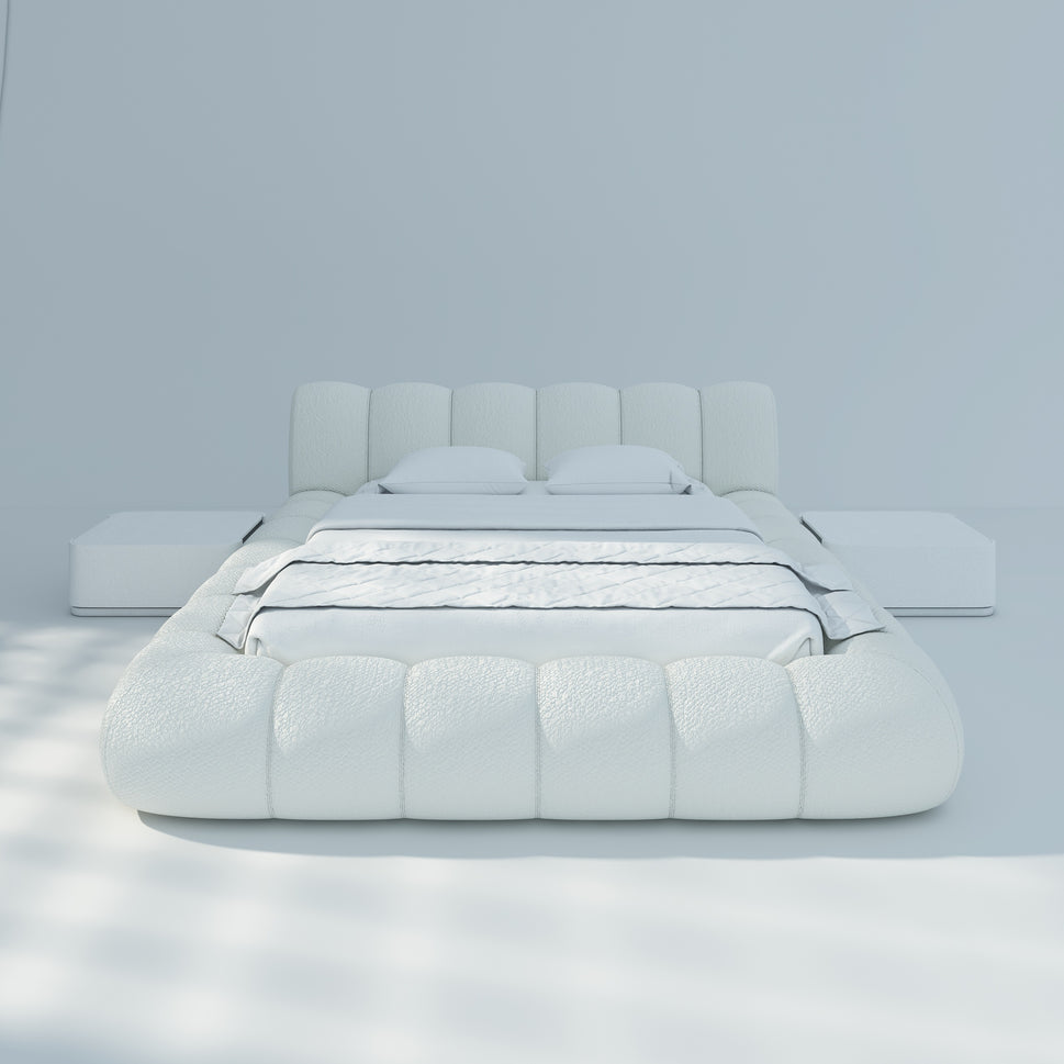 Cloud BedKing Bed (230x275) CM / Mattress Size (180x200) CM / White