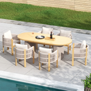 Doric Outdoor Extendable Dining SetFull Set: Table + 6 Chairs