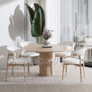 Edith Dining TableDia 80 x H 75 cm / Natural