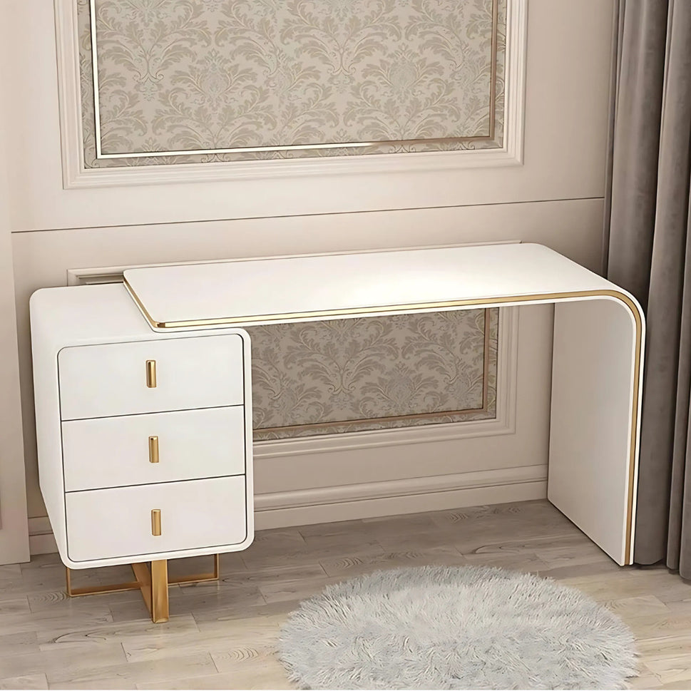 Ela Makeup VanityVanity only without mirror & stool / White / Facing Right Drawers