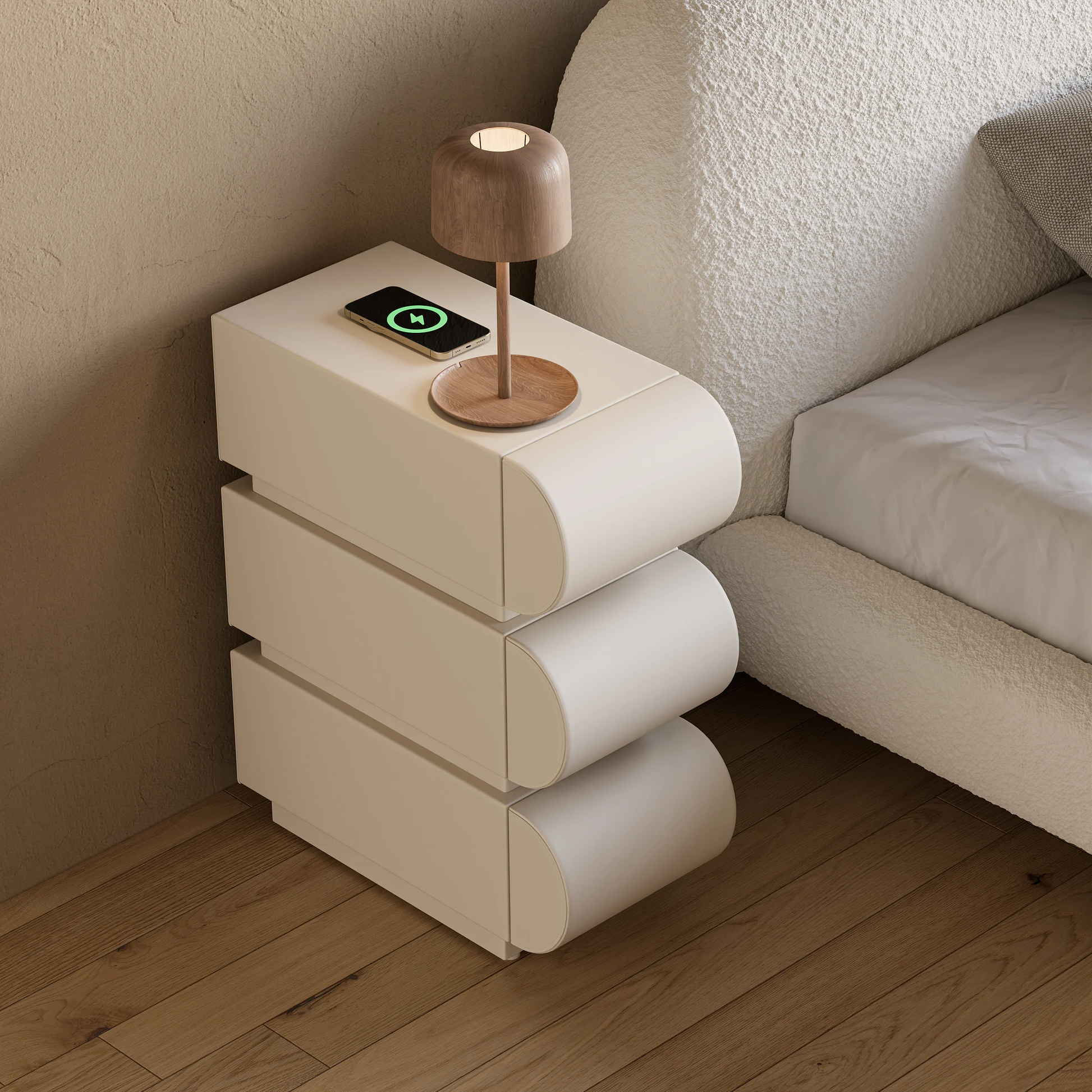 Loria Mini 3-Drawers Nightstand