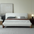 Loria BedQueen Bed: Mattress Size 160 x 200 cm / White