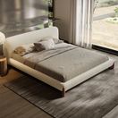 Loria BedQueen Bed: Mattress Size 160 x 200 cm / Beige