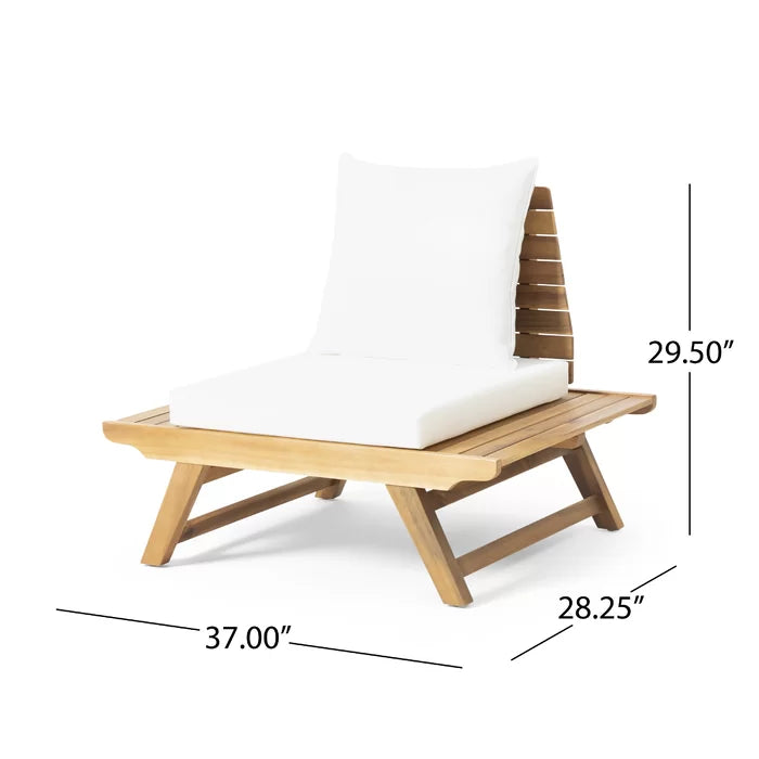 Sadie Acacia Solid Wood 2 Outdoor Seating - Kanaba Home #