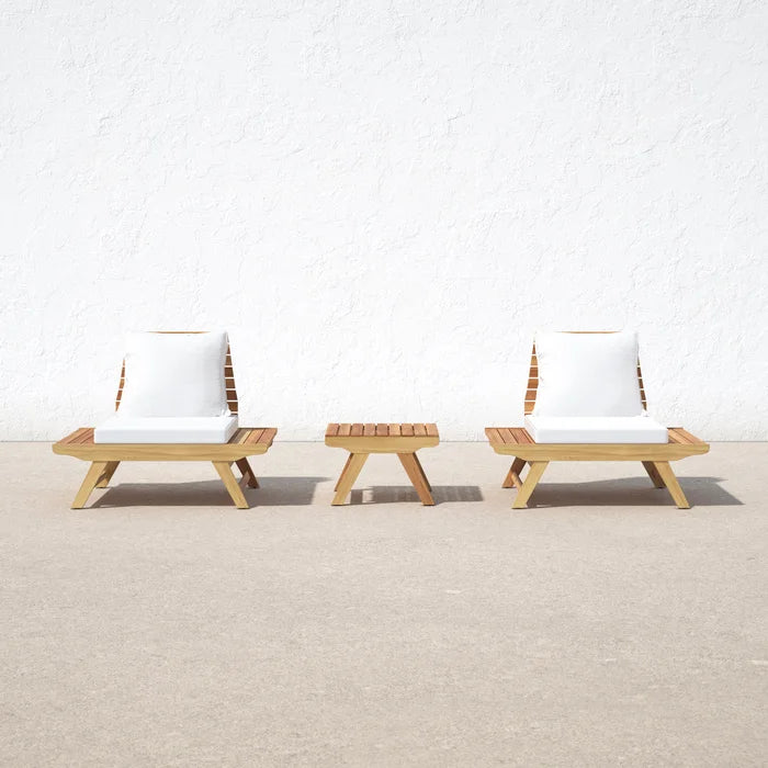 Sadie Acacia Solid Wood 2 Outdoor Seating - Kanaba Home #