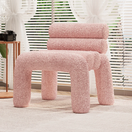 Nia Accent ChairPink | Premium Boucle