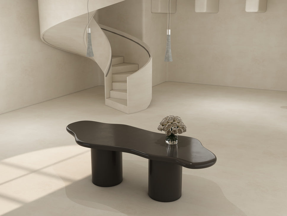 Ola Dining TableBlack / Microcement