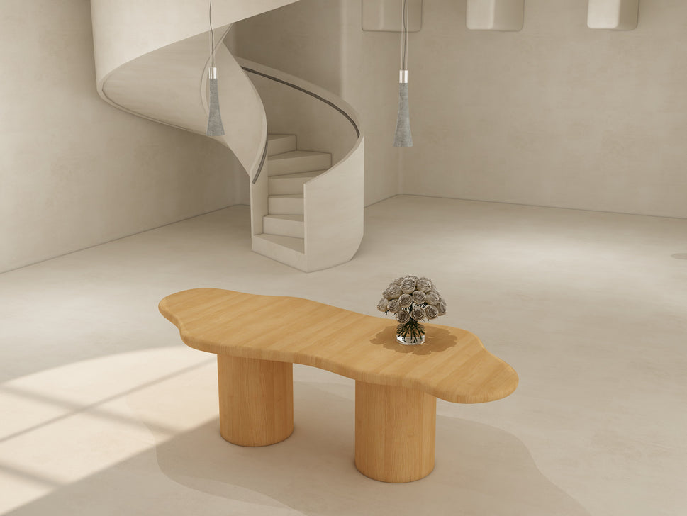 Ola Dining TableNatural / Microcement