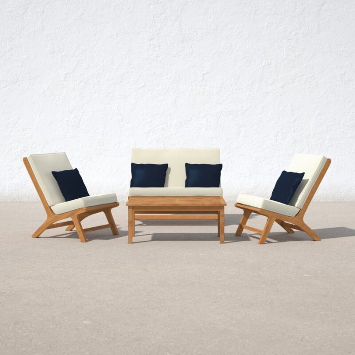 Oreo Solid Wood 4 Outdoor Seating - Kanaba Home #