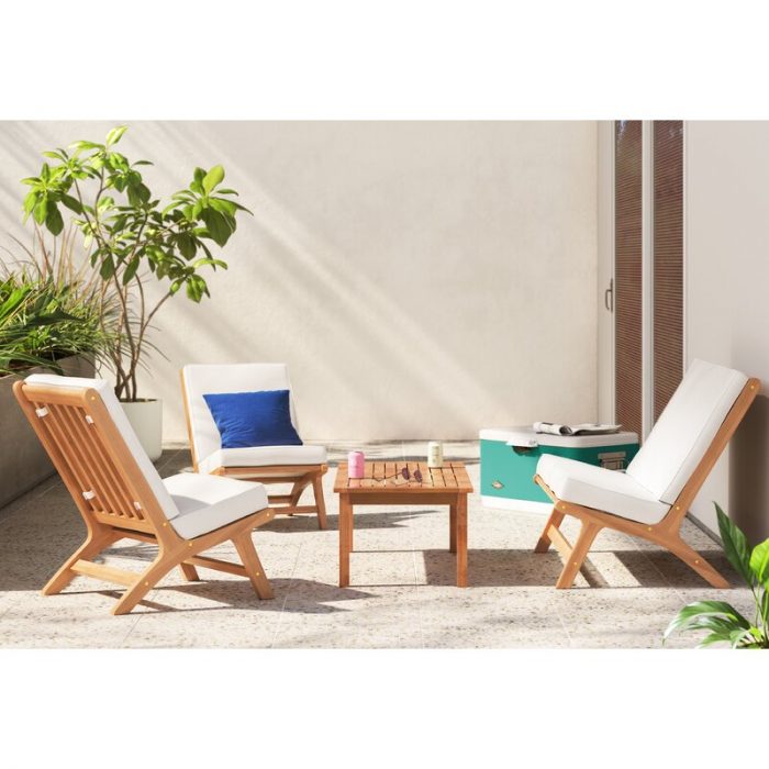 Oreo Solid Wood 4 Outdoor Seating - Kanaba Home #