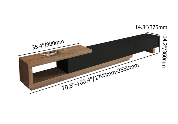 Peter Extendable TV Stand / 179 - 255 W x 37.5 D x 40 H - Kanaba Home #