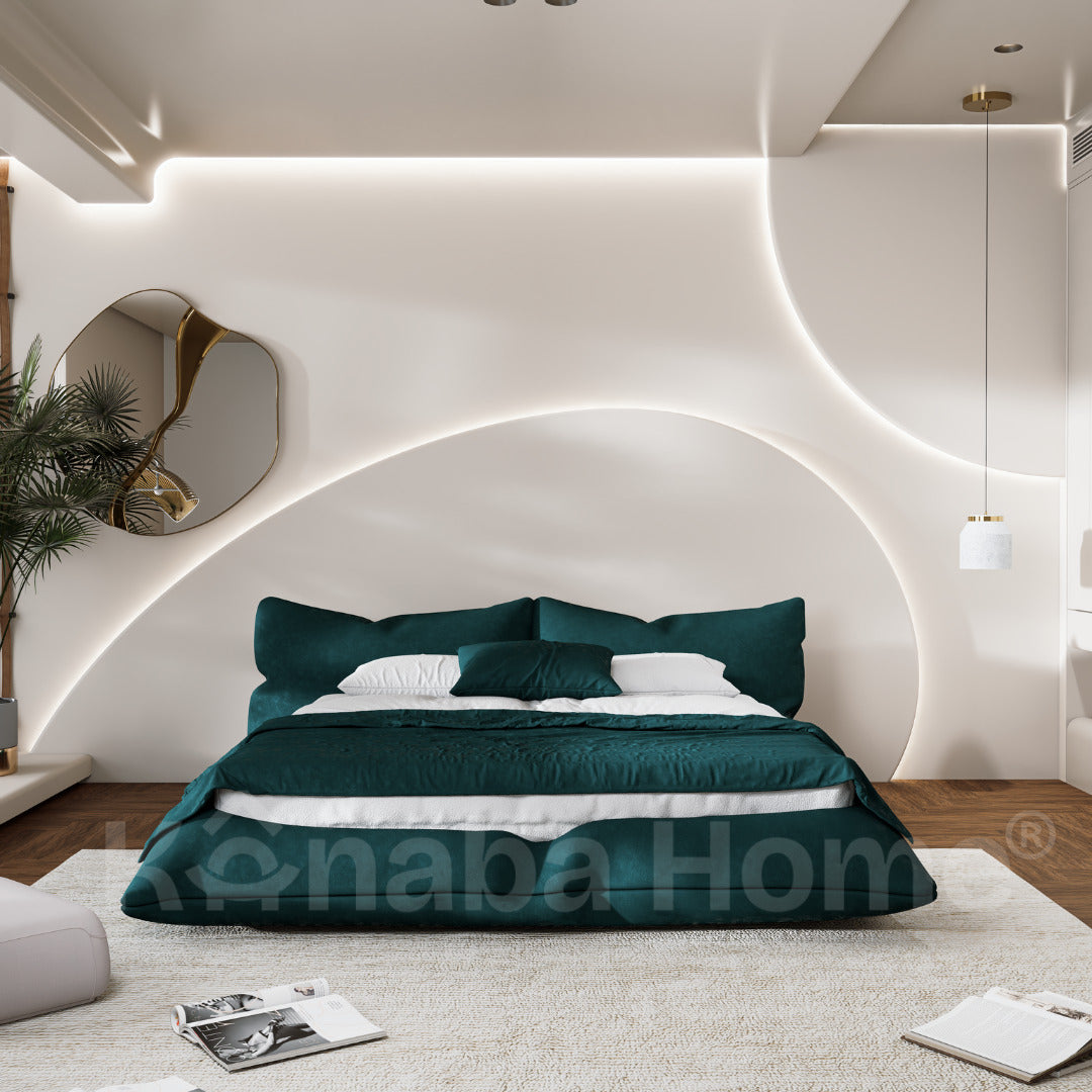 Pillow Japanese Upholstered Bed